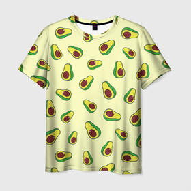 Мужская футболка 3D с принтом Авокадо   Avocado в Новосибирске, 100% полиэфир | прямой крой, круглый вырез горловины, длина до линии бедер | avocado | casual | exotic | fashion | food | pattern | summer | tropical | авокадо | авокадо паттерн | вкусняшки | еда | жара | лето | мексика | овощи | острова | отпуск | плоды | повседневные | растения | сладкий | спелый | тропики