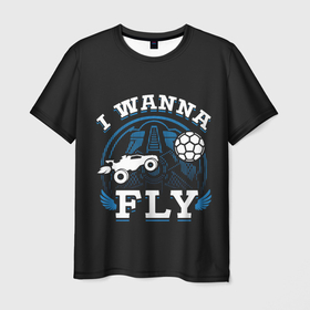Мужская футболка 3D с принтом Я хочу летать в Белгороде, 100% полиэфир | прямой крой, круглый вырез горловины, длина до линии бедер | game | games | race | rocket league | гонка | гоночка | игра | игры | лига ракет | машинки | рокет лига | футбол