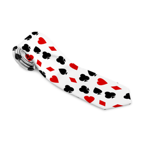 Галстук 3D с принтом Карточные Масти в Белгороде, 100% полиэстер | Длина 148 см; Плотность 150-180 г/м2 | Тематика изображения на принте: 777 | a game | cards | casino | chips | flash | fortune | joker | luck | omaha | poker | roulette | straight | texas holdem | tournament | азарт | джокер | игра | казино | карты | омаха | покер | рулетка | стрит | техасский холдэм | турнир | удача | фишки