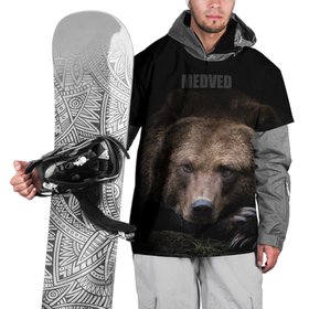 Накидка на куртку 3D с принтом Русский MEDVED в Белгороде, 100% полиэстер |  | Тематика изображения на принте: животные | звери | медведь | природа | русский медведь | черный