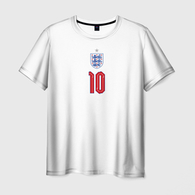 Мужская футболка 3D с принтом Стерлинг форма Англия в Екатеринбурге, 100% полиэфир | прямой крой, круглый вырез горловины, длина до линии бедер | 2020 | 2021 | euro | fifa | uefa | аглийская | англичане | англия | евро | рахим | рахим стерлинг | сборная англии | сборной | стерлинг | уефа | фифа | форма | футбол | футбольная