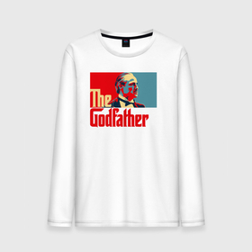 Мужской лонгслив хлопок с принтом godfather logo в Кировске, 100% хлопок |  | Тематика изображения на принте: godfather | кино | крестный отец | фильм