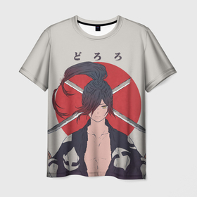 Мужская футболка 3D с принтом Hyakkimaru Demon , 100% полиэфир | прямой крой, круглый вырез горловины, длина до линии бедер | demon | dororo | hyakkimaru | аниме | дайго | дороро | ронин | хяккимару