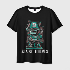 Мужская футболка 3D с принтом Старый пират в Петрозаводске, 100% полиэфир | прямой крой, круглый вырез горловины, длина до линии бедер | Тематика изображения на принте: game | games | pirate | sea of thieves | sot | игра | игры | корабли | корабль | кракен | майкрософт | море | море воров | моря | пираты