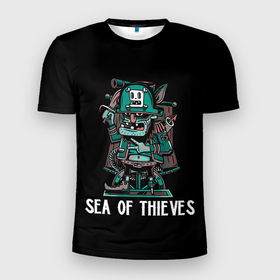 Мужская футболка 3D спортивная с принтом Старый пират , 100% полиэстер с улучшенными характеристиками | приталенный силуэт, круглая горловина, широкие плечи, сужается к линии бедра | game | games | pirate | sea of thieves | sot | игра | игры | корабли | корабль | кракен | майкрософт | море | море воров | моря | пираты