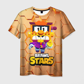 Мужская футболка 3D с принтом Грифф Griff Brawl Stars в Петрозаводске, 100% полиэфир | прямой крой, круглый вырез горловины, длина до линии бедер | brawl | brawl stars | brawlstars | brawl_stars | grif | griff | бравл | бравлстарс | грифф