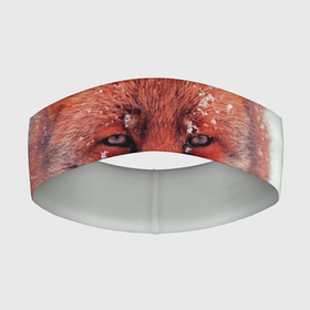 Повязка на голову 3D с принтом Лисица и снег в Тюмени,  |  | fox | foxy | животное | звери | лиса | лисенок | лисичка | милая | рыжая | фокс