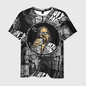 Мужская футболка 3D с принтом The Big Lebowski  в Белгороде, 100% полиэфир | прямой крой, круглый вырез горловины, длина до линии бедер | dude | jeff bridges | the big lebowski | большой лебовский | джефф бриджес | фильм | чувак