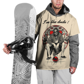 Накидка на куртку 3D с принтом I am the dude в Курске, 100% полиэстер |  | dude | jeff bridges | the big lebowski | большой лебовский | боулинг | джефф бриджес | кегли | ковер | узор | фильм | чувак | шар | я чувак