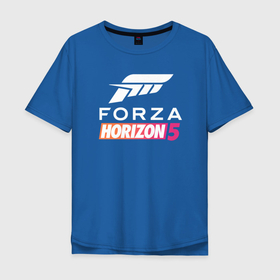 Мужская футболка хлопок Oversize с принтом Forza Horizon 5 Форза в Новосибирске, 100% хлопок | свободный крой, круглый ворот, “спинка” длиннее передней части | auto | avto | car | forza | game | horizon | motorsport | nfs | race | speed | авто | гонки | игра | машина | нфс | скорость | форза | хорайзен