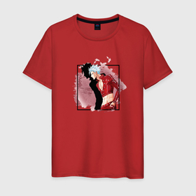 Мужская футболка хлопок с принтом Бан в Тюмени, 100% хлопок | прямой крой, круглый вырез горловины, длина до линии бедер, слегка спущенное плечо. | Тематика изображения на принте: бан | грех лисы | жадность | мелиодас | эсканор