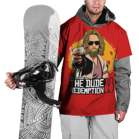 Накидка на куртку 3D с принтом The dude redemption в Новосибирске, 100% полиэстер |  | dude | jeff bridges | the big lebowski | the dude redemption | большой лебовский | боулинг | джефф бриджес | кегли | коктейль | фильм | чувак | шар