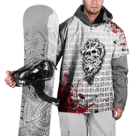 Накидка на куртку 3D с принтом Скандинавские символы в Белгороде, 100% полиэстер |  | Тематика изображения на принте: викинги | волк | кельтский | оберег | руны | символы | славянские | узоры