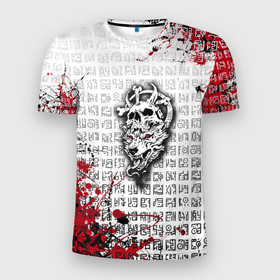 Мужская футболка 3D спортивная с принтом Скандинавские символы , 100% полиэстер с улучшенными характеристиками | приталенный силуэт, круглая горловина, широкие плечи, сужается к линии бедра | викинги | волк | кельтский | оберег | руны | символы | славянские | узоры