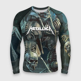 Мужской рашгард 3D с принтом Metallica Metal Skull ,  |  | Тематика изображения на принте: american | james hetfield | kirk hammett | metal band | metallica | music | mystic | rock | американская | джеймс хетфилд | металлика | музыка | рок | скилет | череп