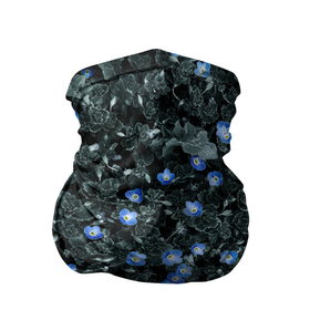 Бандана-труба 3D с принтом Маленькие ЦветЫ в Санкт-Петербурге, 100% полиэстер, ткань с особыми свойствами — Activecool | плотность 150‒180 г/м2; хорошо тянется, но сохраняет форму | абстракция | маленькие | синие цветы | цветы