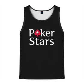 Мужская майка 3D с принтом Poker Stars в Белгороде, 100% полиэстер | круглая горловина, приталенный силуэт, длина до линии бедра. Пройма и горловина окантованы тонкой бейкой | 777 | cards | casino | chips | flash | fortune | game | joker | luck | omaha | poker | roulette | straight | texas holdem | tournament | азарт | джокер | игра | казино | карты | омаха | покер | рулетка | стрит | техасский холдэм | турнир | удача | фишки |