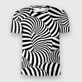 Мужская футболка 3D спортивная с принтом Гипнотическая абстракция , 100% полиэстер с улучшенными характеристиками | приталенный силуэт, круглая горловина, широкие плечи, сужается к линии бедра | abstraction | background | hypnosis | hypnotic abstraction | stripes | texture | zebra | абстракция | гипноз | гипнотическая абстракция | зебра | полоски | текстура | фон