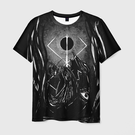 Мужская футболка 3D с принтом БЕРСЕРК рисунок , 100% полиэфир | прямой крой, круглый вырез горловины, длина до линии бедер | anime | berserk | аниме | берсерк | бесерк | гатс | манга | мультфильм