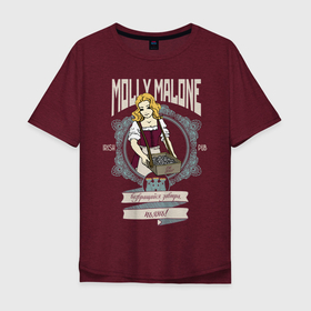 Мужская футболка хлопок Oversize с принтом Молли 10 лет в Белгороде, 100% хлопок | свободный крой, круглый ворот, “спинка” длиннее передней части | molly | ирландия | малоун | молли | паб