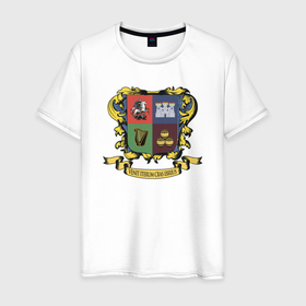 Мужская футболка хлопок с принтом Молли 11 лет 2 в Белгороде, 100% хлопок | прямой крой, круглый вырез горловины, длина до линии бедер, слегка спущенное плечо. | Тематика изображения на принте: molly | герб | ирландия | малоун | молли | паб
