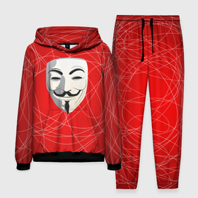 Мужской костюм 3D (с толстовкой) с принтом Маска Гая Фокса ,  |  | anonimus | аноним | анонимус | гай | защита | маска | фокс