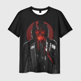 Мужская футболка 3D с принтом Джонни Сильверхенд Cyberpunk в Тюмени, 100% полиэфир | прямой крой, круглый вырез горловины, длина до линии бедер | cd project red | cyberpunk | demon | keanu reeves | samurai | киану ривз | киберпанк 2077 | самурай