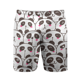 Мужские шорты спортивные с принтом Панд много не бывает в Петрозаводске,  |  | panda | животное | медведи | медведь | панда | панды