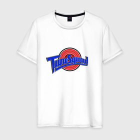 Мужская футболка хлопок с принтом Tune Squad в Курске, 100% хлопок | прямой крой, круглый вырез горловины, длина до линии бедер, слегка спущенное плечо. | space jam | squad | иллюстрация | космический джем | логотип
