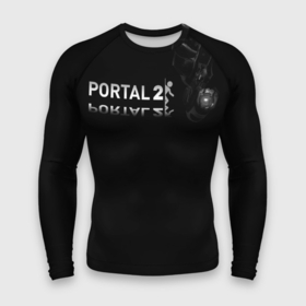Мужской рашгард 3D с принтом Portal 2,1 в Екатеринбурге,  |  | cube | gaben | half life | portal 2 | steam