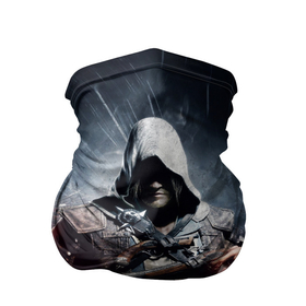 Бандана-труба 3D с принтом Assassins Creed 4 Black Flag , 100% полиэстер, ткань с особыми свойствами — Activecool | плотность 150‒180 г/м2; хорошо тянется, но сохраняет форму | black flag | игра | кенуэй | черный флаг | эдвард