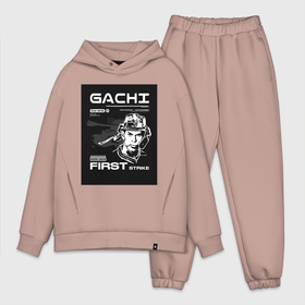 Мужской костюм хлопок OVERSIZE с принтом gachi ,  |  | gachi | gachimuchi | гачимучи | япония