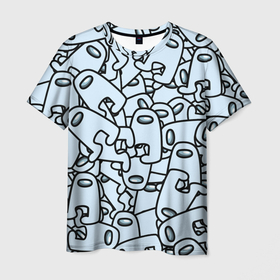 Мужская футболка 3D с принтом among us mem в Екатеринбурге, 100% полиэфир | прямой крой, круглый вырез горловины, длина до линии бедер | amogus | among us | mem | meme | sus | амогус | амонг ас | мем