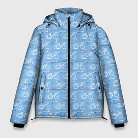 Мужская зимняя куртка 3D с принтом ВелоСпорт в Новосибирске, верх — 100% полиэстер; подкладка — 100% полиэстер; утеплитель — 100% полиэстер | длина ниже бедра, свободный силуэт Оверсайз. Есть воротник-стойка, отстегивающийся капюшон и ветрозащитная планка. 

Боковые карманы с листочкой на кнопках и внутренний карман на молнии. | biker | bmx | extreme | motocross | motox | mx | racing | байкер | велик | велогонки | велокросс | велосипед | велосипедный спорт | велоспорт | горный велоспорт | железный конь | кросс | мотоспорт | скорость