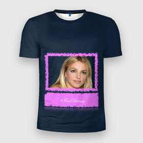 Мужская футболка 3D спортивная с принтом Free Britney Свободу Бритни! в Курске, 100% полиэстер с улучшенными характеристиками | приталенный силуэт, круглая горловина, широкие плечи, сужается к линии бедра | britney spears | freebritney | music | музыка | свободу бритни