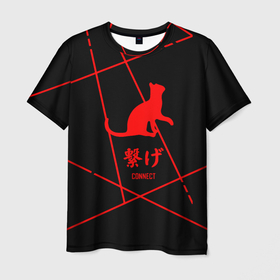 Мужская футболка 3D с принтом Старшая Некома кот | Haikyuu!! в Белгороде, 100% полиэфир | прямой крой, круглый вырез горловины, длина до линии бедер | anime | haikyu | haikyuu | manga | nekoma high | аниме | волейбол | волейбольный клуб | кот | коты | кошка | кошки | красная | красный | лого | логотип | манга | надпись | старшая некома | старшая школа | хаику | хаикую
