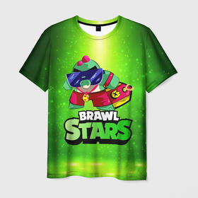 Мужская футболка 3D с принтом Плохиш Базз Buzz Brawl Stars в Тюмени, 100% полиэфир | прямой крой, круглый вырез горловины, длина до линии бедер | brawl | brawl stars | brawlstars | brawl_stars | buz | buzz | баз | базз | бравл | бравлстарс | буз
