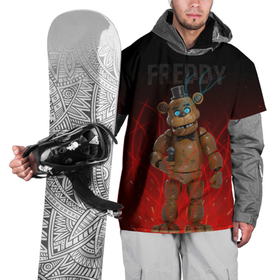 Накидка на куртку 3D с принтом FNAF FREDDY в Петрозаводске, 100% полиэстер |  | Тематика изображения на принте: игры | искры | красный | стиль | фнаф | фредди