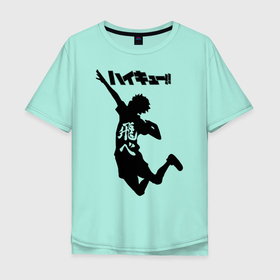 Мужская футболка хлопок Oversize с принтом Лозунг Карасуно Шоё в прыжке в Курске, 100% хлопок | свободный крой, круглый ворот, “спинка” длиннее передней части | anime | haikyu | haikyuu | karasuno | karasuno high | manga | аниме | волейбол | волейбольный клуб | вороны | иероглиф | карасуно | лого | манга | на японском | надпись | старшая школа | хаику | хаикую | черный | японские