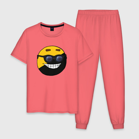 Мужская пижама хлопок с принтом Анкап в Курске, 100% хлопок | брюки и футболка прямого кроя, без карманов, на брюках мягкая резинка на поясе и по низу штанин
 | анархизм | анкап | либертарианство | мемы | ржумен | светов | суды при анкапе