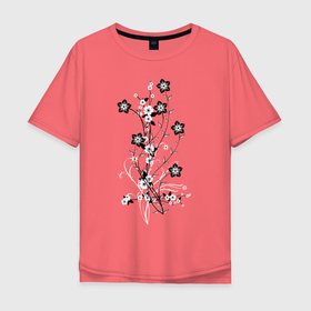 Мужская футболка хлопок Oversize с принтом Цветы в Новосибирске, 100% хлопок | свободный крой, круглый ворот, “спинка” длиннее передней части | незабудка | полевые цветы | растение | цветок | цветы