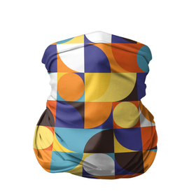Бандана-труба 3D с принтом Геометрия в Санкт-Петербурге, 100% полиэстер, ткань с особыми свойствами — Activecool | плотность 150‒180 г/м2; хорошо тянется, но сохраняет форму | абстракция | геометрия | квадрат | круг | мозаика | ретро | текстиль | фигуры