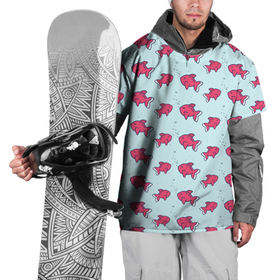 Накидка на куртку 3D с принтом РЫБКИ | ПАТТЕРН в Екатеринбурге, 100% полиэстер |  | background | fish | pattern | паттерн | рыбки | рыбы | фон