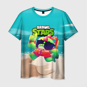 Мужская футболка 3D с принтом Базз Buzz Brawl Stars пляж в Кировске, 100% полиэфир | прямой крой, круглый вырез горловины, длина до линии бедер | brawl | brawl stars | brawlstars | brawl_stars | buz | buzz | баз | базз | бравл | бравлстарс | буз