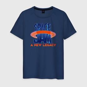 Мужская футболка хлопок с принтом Space Jam A New Legacy в Петрозаводске, 100% хлопок | прямой крой, круглый вырез горловины, длина до линии бедер, слегка спущенное плечо. | Тематика изображения на принте: space jam | space jam 2 | space jam a new legacy | vdzabma | космический джем | космический джем 2 | космический джем: новое поколение
