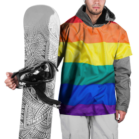 Накидка на куртку 3D с принтом Радуга - мятая ткань полотно в Тюмени, 100% полиэстер |  | gey | би | гендер | квир | маска | меньшинства | огбткю | равноправие | радуга | радужный | трансгендер | трансы | флаг