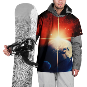 Накидка на куртку 3D с принтом Космос земля 3D в Тюмени, 100% полиэстер |  | вселенная | галактика | звёзды | земля | космос | лучи | рассвет | сияние | солнце