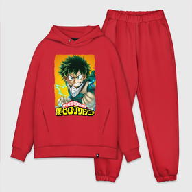 Мужской костюм хлопок OVERSIZE с принтом MY HERO ACADEMIA | MIDORIYA IZUKU (Z) в Санкт-Петербурге,  |  | all might | bakugou | boku no hero academia | heroes | katsuki | midoriya izuku | my hero academia | plus ultra | идзуку мидория | моя геройская академия | плюс ультра