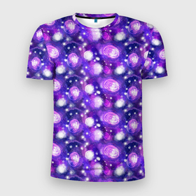 Мужская футболка 3D Slim с принтом ВСЕЛЕННАЯ | GALAXY в Санкт-Петербурге, 100% полиэстер с улучшенными характеристиками | приталенный силуэт, круглая горловина, широкие плечи, сужается к линии бедра | background | galaxy | pattern | space | stars | universe | вселенная | галактика | звезды | космос | паттерн | фон