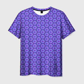 Мужская футболка 3D с принтом GEOMETRIC BACKGROUND | PATTERN , 100% полиэфир | прямой крой, круглый вырез горловины, длина до линии бедер | background | geometry | hexagon | pattern | texture | геометрия | паттерн | соты | текстура | фон | шестиугольник